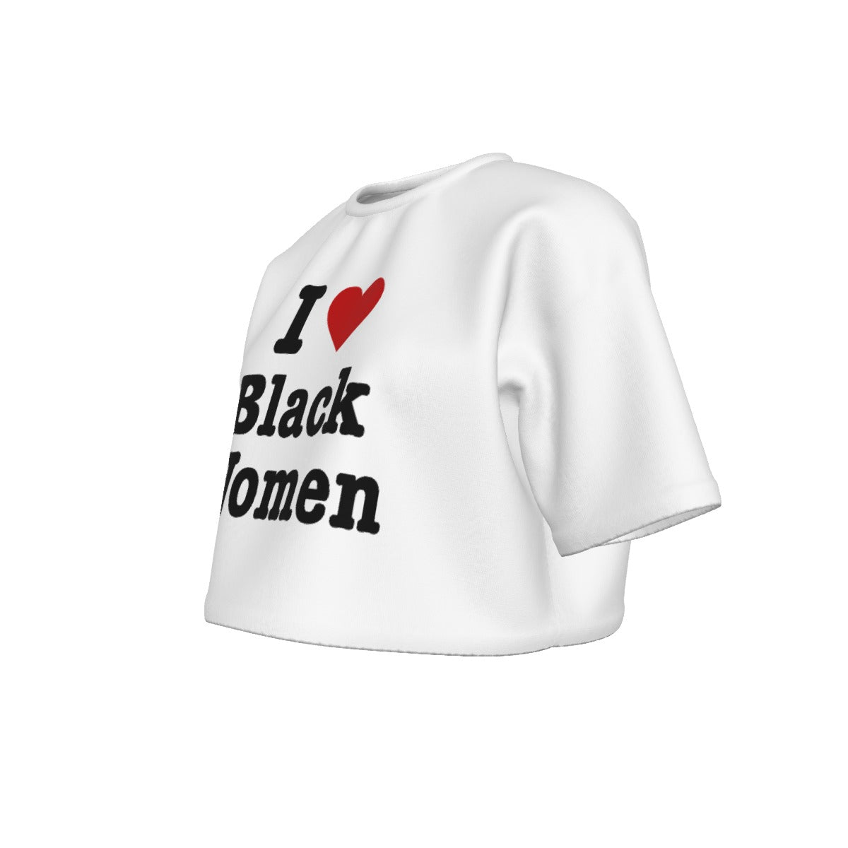I Heart Black Women Cropped T-Shirt