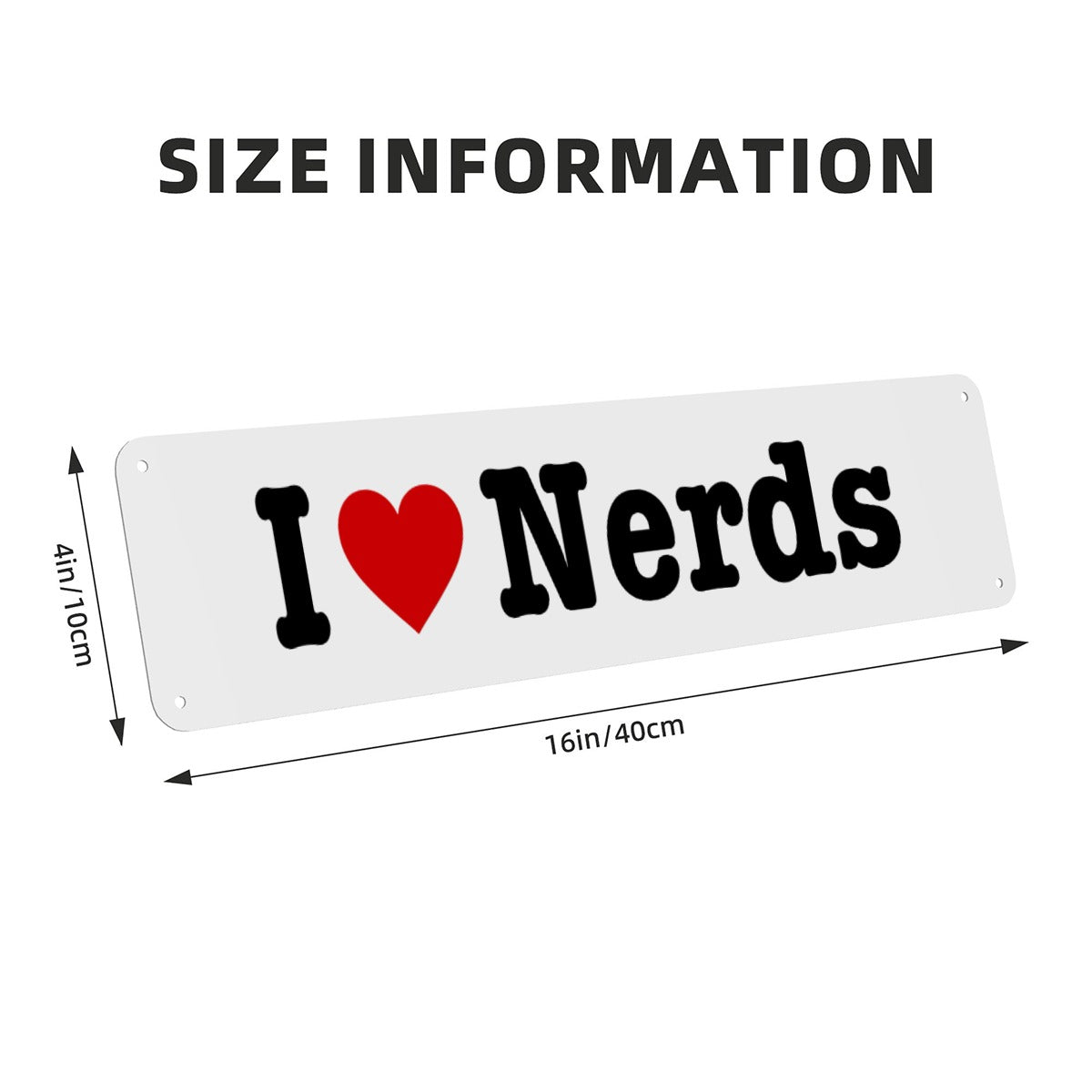 I Heart Nerds Metal Plate