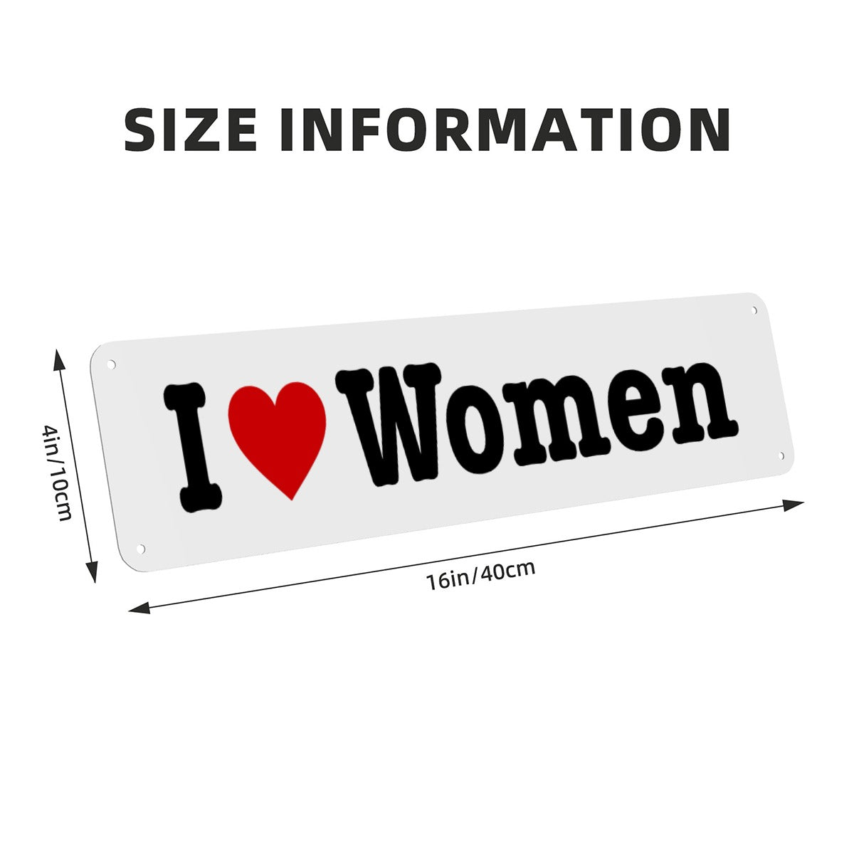 I Heart Women Metal Plate