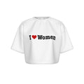 I Heart Women Cropped Shirt